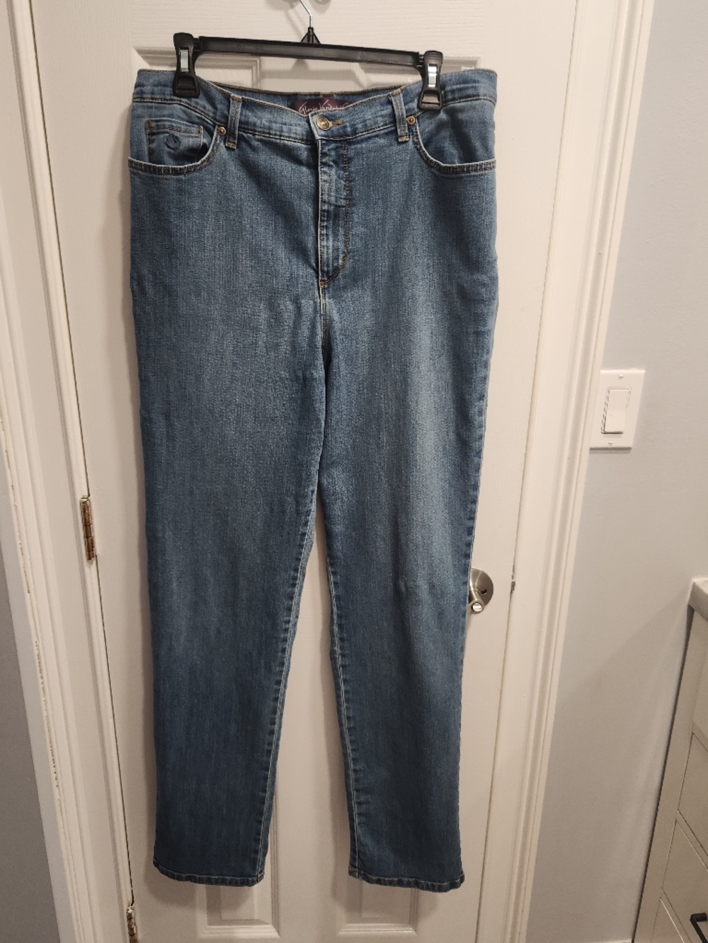 Gloria Vanderbilt Amanda Jeans Sz 12 L High Rise Straight Leg Relaxed Fit